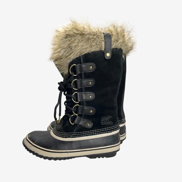 Sorel Joan of Arctic Black Waterproof Faux Fur Snow Winter Boots Women’s 10 - Picture 10 of 10